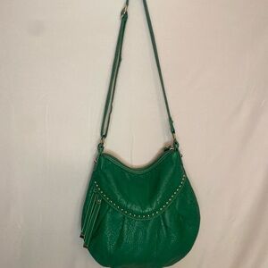 Red by Marc echo green adjustable shoulder strap/crossbody purse metal accents
